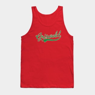 Griswold Script Green Distressed Tank Top